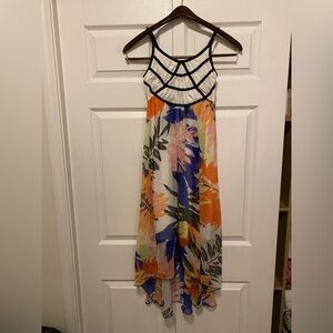 Girls Floral High Low Dress